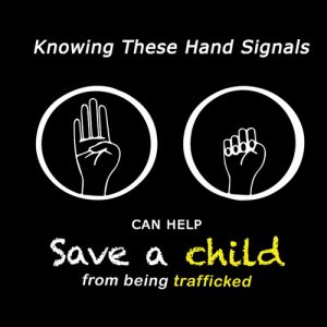 Knowing these hand signals can help save a child from trafficking